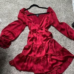 Satin Red Mini dress size M